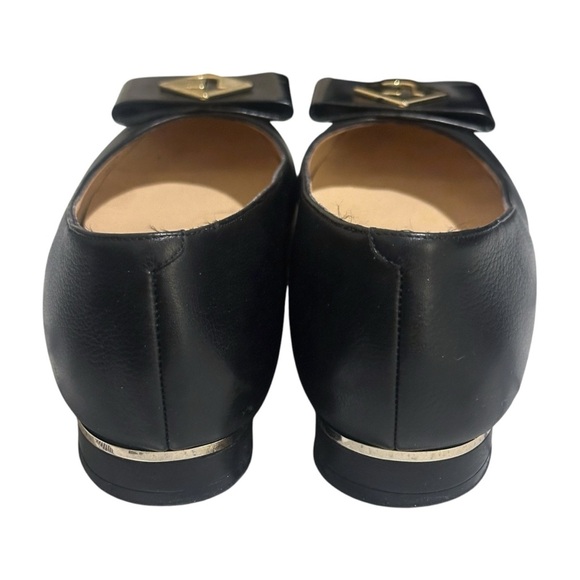 A. Testoni Signature Logo Italian Leather Ballet Flats Black Women’s 6US/36.5IT - Picture 4 of 8